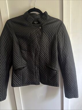 Worth Black Quilted Puffer Jacket